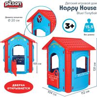 Игровой домик Pilsan Happy House 06098 (голубой)