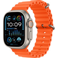 Умные часы Apple Watch Ultra 2 LTE 49 мм (титановый корпус, титановый/оранжевый, ремешок из эластомера) в Пинске