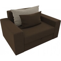 Кресло-кровать Mebelico Мэдисон 14 28889 (микровельвет, коричневый/бежевый/коричневый)