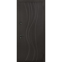 Металлическая дверь Стальная Линия Ривер для квартиры 100 (черно-серый)