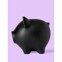Копилка для денег PIG BANK свинка-копилка XL (черный)