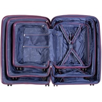 Комплект чемоданов Verage Diamond 55/70/79 см (красный виноград)