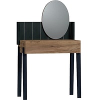 Туалетный столик с зеркалом Глазов Nature 43 (дуб табачный craft/черный)
