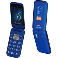 Кнопочный телефон Maxvi E5 (синий)