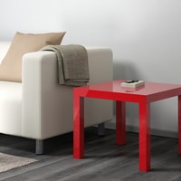 Журнальный столик Ikea Лакк (глянцевый красный) [801.937.35]