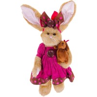 Классическая игрушка Bearington Зайка в розовом платье с собачкой (36 см) [986069]