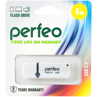 USB Flash Perfeo C07 4GB (белый) [PF-C07W004]
