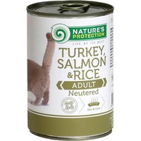 Консервированный корм для кошек Nature's Protection Neutered Turkey, Salmon & Rice 0.4 кг