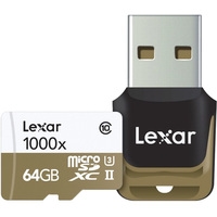 Карта памяти Lexar LSDMI64GCBEU1000R microSDXC 64GB (с кардридером)