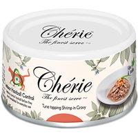 Консервированный корм для кошек Pettric Cherie Hairball Control Tuna Topping Shrimp in Gravy (тунец с креветками в соусе) 80 г