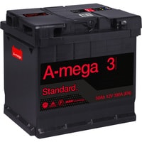 Автомобильный аккумулятор A-mega Standard 50 R (50 А·ч)