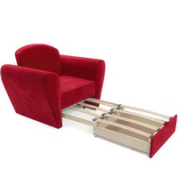 Кресло-кровать Мебель-АРС Квартет (микровельвет, красный кордрой)