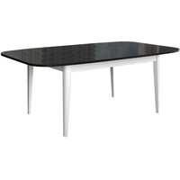 Кухонный стол Васанти плюс Партнер ПС-17 110-150x70 (черный глянец/белый)