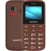Кнопочный телефон Maxvi B100ds (коричневый)