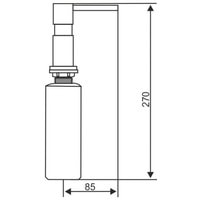 Дозатор для жидкого мыла Longran LD0001 SS (нержавеющая сталь)
