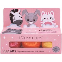 Бомбочка для ванны детская L'Cosmetics Lullaby 3x55 г (розовый)
