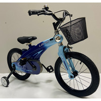 Детский велосипед Lanq Cosmic 16 (синий/голубой/корзина)