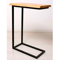 Приставной столик BestLoft 460-DHH (дуб натуральный с обзолом/черный)