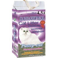 Наполнитель для туалета Pussy Cat комкующийся 4.5 л