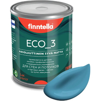 Краска Finntella Eco 3 Wash and Clean Aihio F-08-1-1-LG254 0.9 л (голубой)