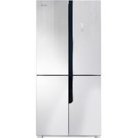 Четырёхдверный холодильник Ginzzu NFK-500 White glass