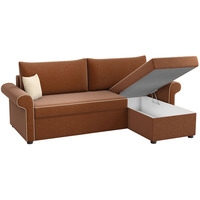 Угловой диван Mebelico Милфорд (рогожка, коричневый)