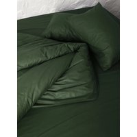 Постельное белье Loon Сатин 90x200 (темно-зеленый)