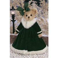 Классическая игрушка Bearington Мишка в зеленом платье с бантом (36 см) [173182]