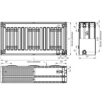 Стальной панельный радиатор Лидея ЛУ 30-306 300x600