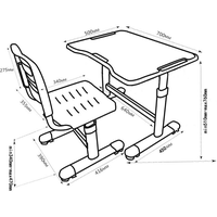 Парта Fun Desk Sole II (серый)