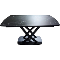 Кухонный стол M-City Foggia 140 KL-116 614M05214 (черный мрамор матовый/черный)