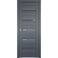 Межкомнатная дверь ProfilDoors Модерн 48U L 90x200 (антрацит/стекло прозрачное)