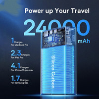 Внешний аккумулятор Baseus Adaman Digital Display Fast Charge Power Bank 140W 24000mAh (черный)