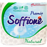 Туалетная бумага Soffione Premio Natural 3х слойная (4 шт)