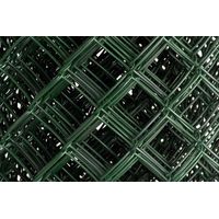 Строительная сетка Сетка-рабица в ПВХ 55х55 2.4мм 2x10м (зеленый)