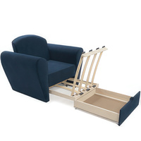 Кресло-кровать Мебель-АРС Квартет (велюр, темно-синий Luna 034)