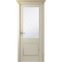 Межкомнатная дверь Belwooddoors Селби 220x90 см (стекло, эмаль, жемчуг/золото/мателюкс 39)