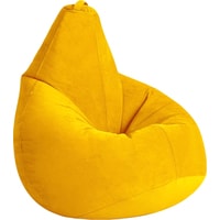 Кресло-мешок Kreslomeshki Груша велюр (XXXL, желтый)