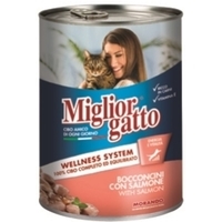 Консервированный корм для кошек MigliorGatto Line Chunks Salmon Cat 0.405 кг