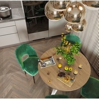 Кухонный стол Домус Оригами 5 (дуб каменный/белый)