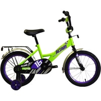 Детский велосипед Altair Kids 14 (салатовый/черный/фиолетовый, 2020)