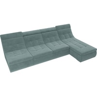 Модульный диван Лига диванов Холидей люкс 105554 (велюр, бирюзовый)