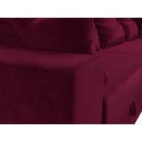 Угловой диван Лига диванов Майами Long правый 114888 (микровельвет бордовый)