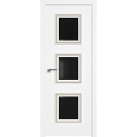 Межкомнатная дверь ProfilDoors 65SMK (белый матовый, кожа solo, белая патина)