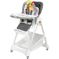 Высокий стульчик ForKiddy Podium Toys 0+(2 чехла+х/б вкладыш, темно-серый, дуга обезьяна)