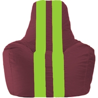 Кресло-мешок Flagman Спортинг С1.1-305 (бордовый/салатовый)