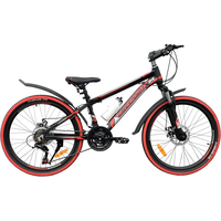 Велосипед Greenway 4919M 24 р.12.5 2021 (черный/красный)