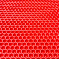 Эва лист для автоковрика Eco Cover Шестиугольник 255x140см (красный)
