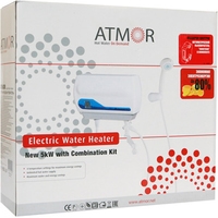 Проточный электрический водонагреватель кран+душ Atmor New 5 кВт душ + кран