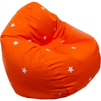 Кресло-мешок devi-bag грета, оранжевый, узор звезды